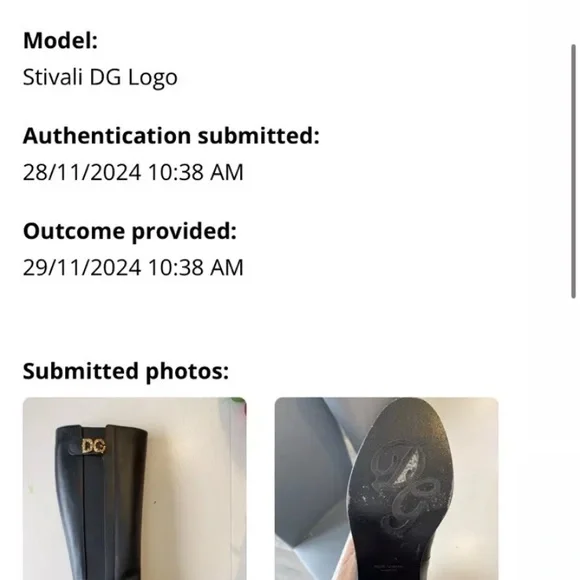 AUTHENTIC DOLCE & GABBANA Stivali Amore DG Logo Knee High Boots Size 37 US 6.5 - Picture 13 of 15